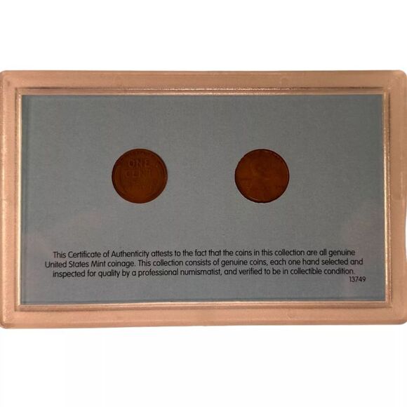 1909 & 1909 VDB First Year of Issue Lincoln Wheat-Ear Pennies - Picture 3 of 4